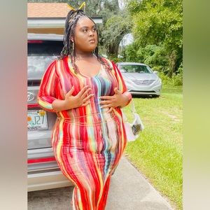 A Mutli Color Bodycon Dress *Worn Once*